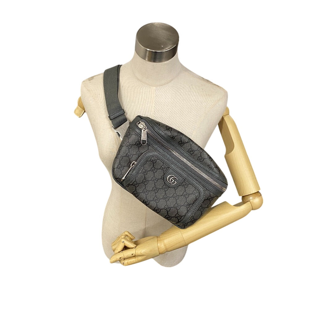GUCCI Waist bag 733868 GG Supreme Canvas gray GG Supreme Canvas