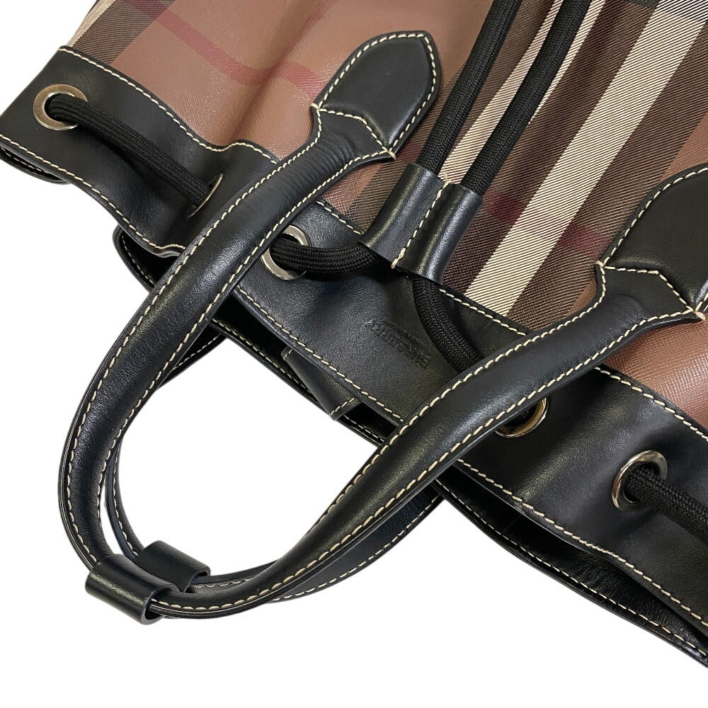 BURBERRY Backpack PVC, Leather Brown Nova Check