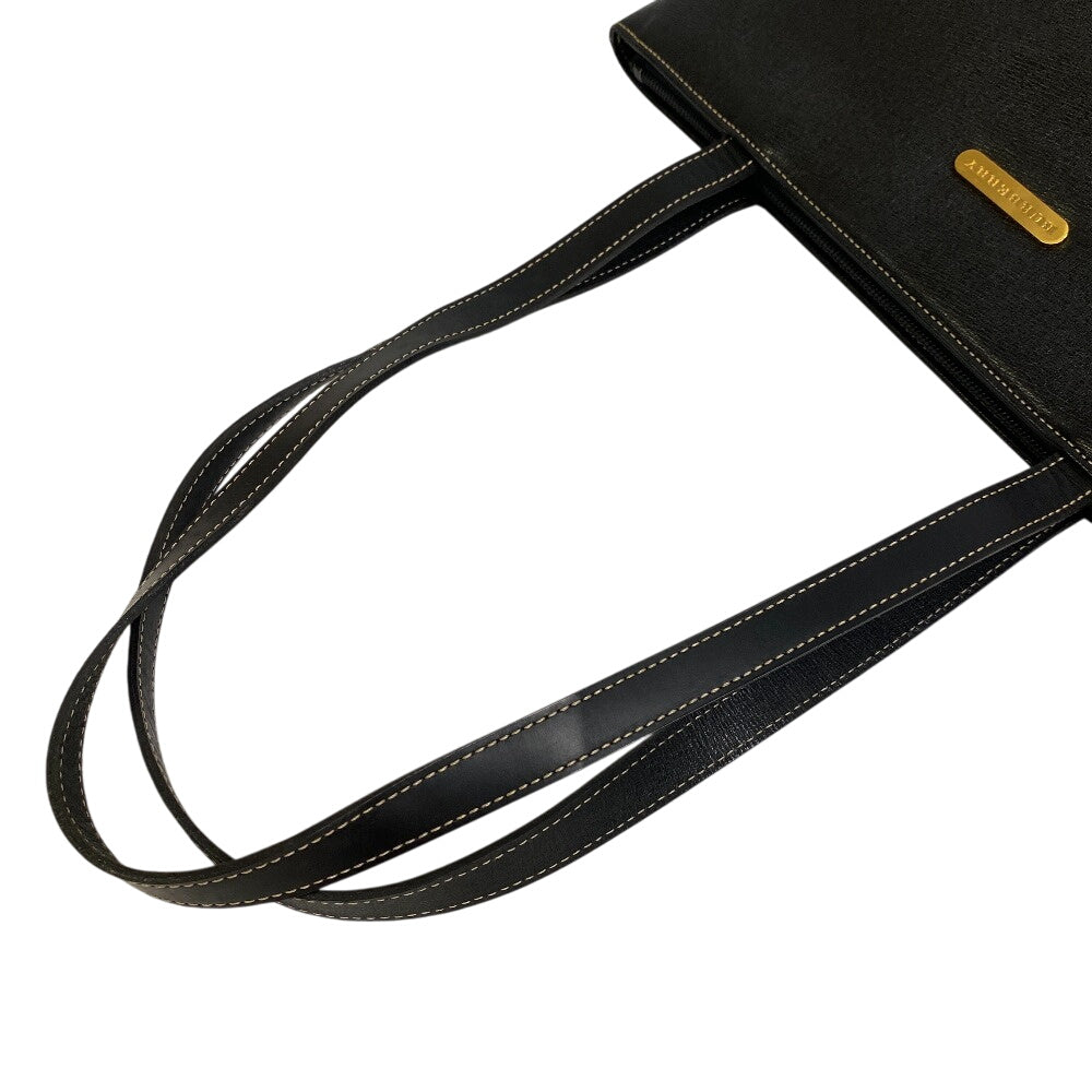 BURBERRY Tote Bag Leather, Canvas black Nova Check