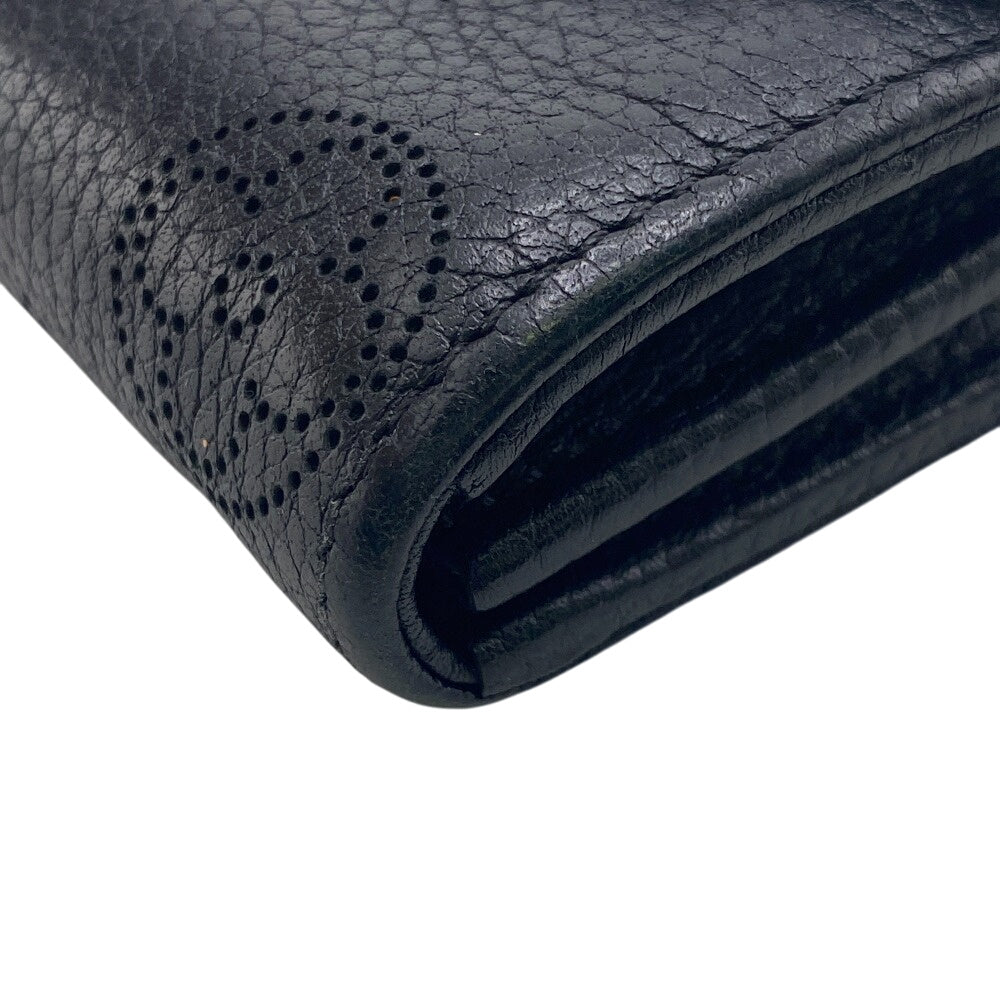 LOUIS VUITTON Long Wallet Purse M60143 leather black Mahina Portefeuille Iris