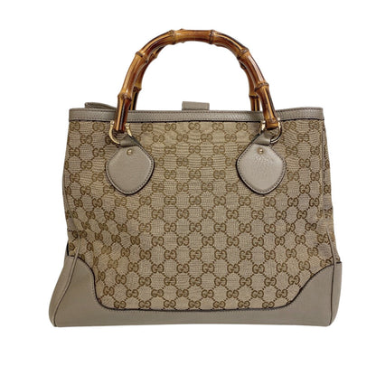 GUCCI Handbag 282317 GG canvas Brown Bamboo