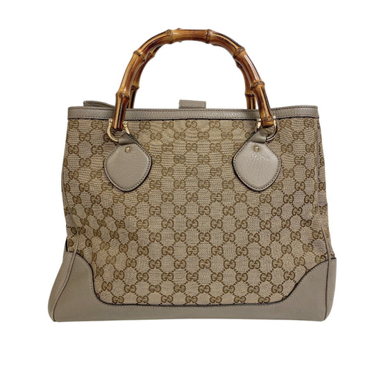 GUCCI Handbag 282317 GG canvas Brown Bamboo