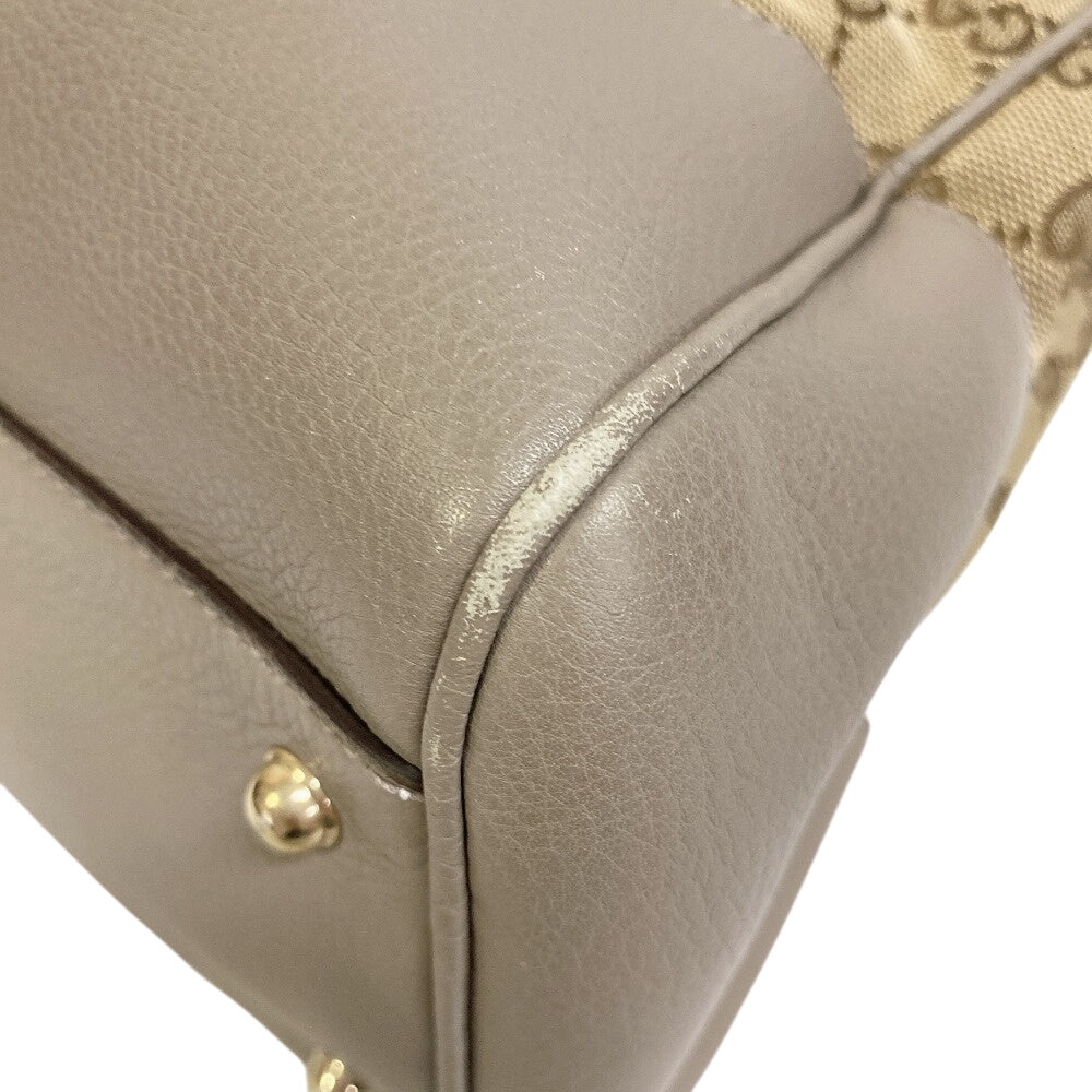 GUCCI Handbag 282317 GG canvas Brown Bamboo