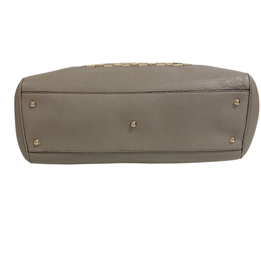 GUCCI Handbag 282317 GG canvas Brown Bamboo