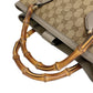 GUCCI Handbag 282317 GG canvas Brown Bamboo
