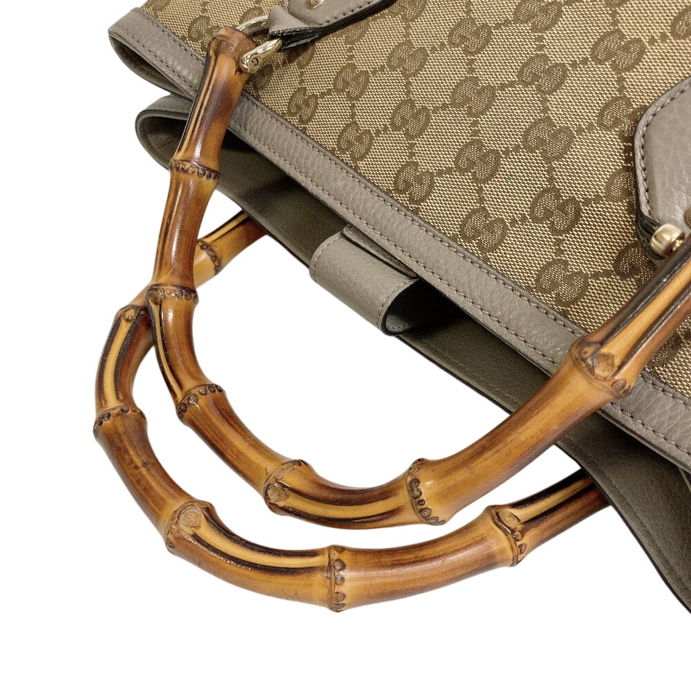 GUCCI Handbag 282317 GG canvas Brown Bamboo