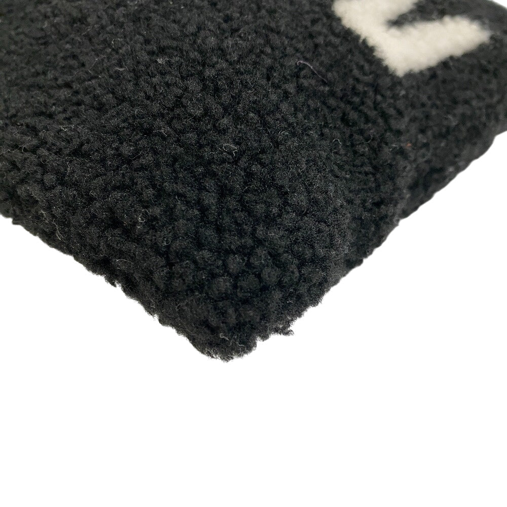 BALENCIAGA Clutch bag 492681 Mouton, shearling black