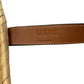 LOEWE Shoulder Bag Raffia, Leather beige Basket bag medium