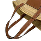 LOEWE Shoulder Bag Raffia, Leather beige Basket bag medium