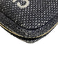 CHANEL Pouch straw Navy COCO Mark Deauville