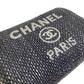 CHANEL Pouch straw Navy COCO Mark Deauville