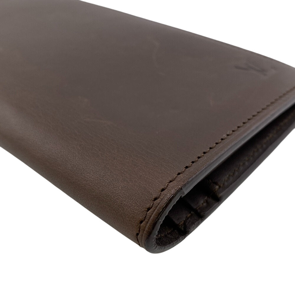 LOUIS VUITTON Long Wallet Purse M85092 leather Brown Nomad Portefeuille Brother