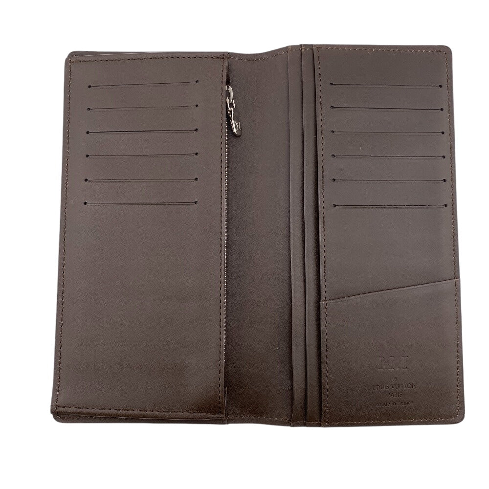 LOUIS VUITTON Long Wallet Purse M85092 leather Brown Nomad Portefeuille Brother
