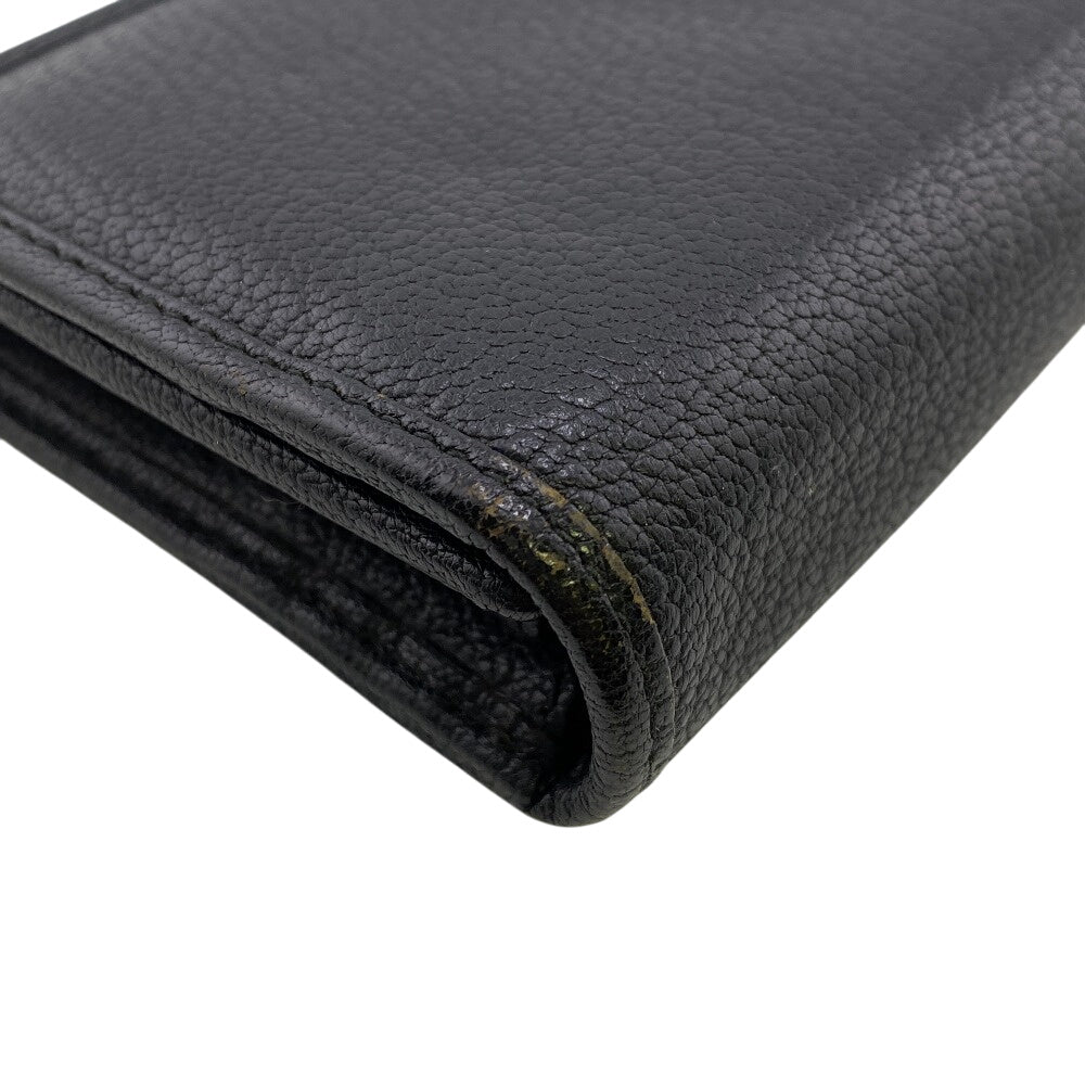 LOEWE Long Wallet Purse leather black