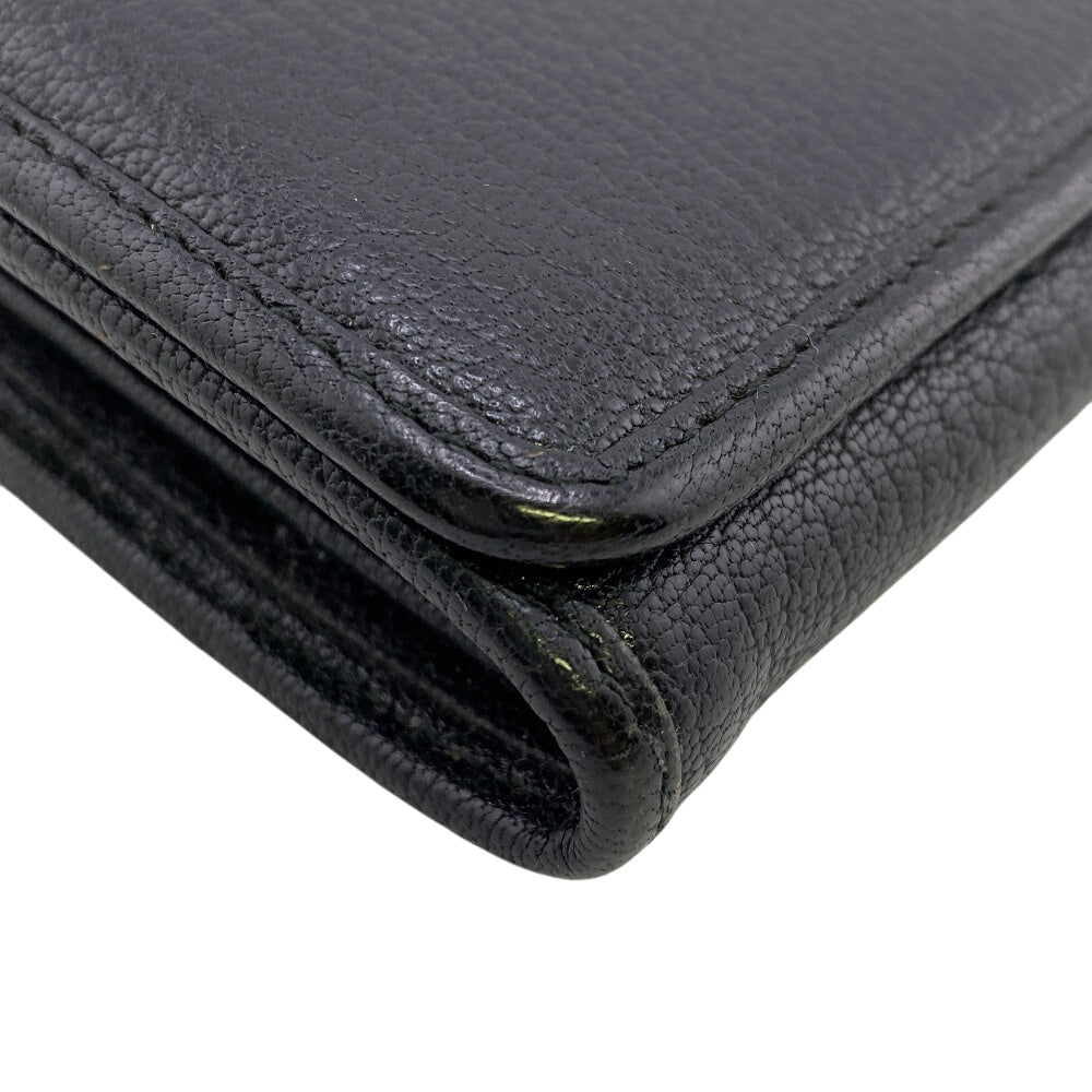 LOEWE Long Wallet Purse leather black