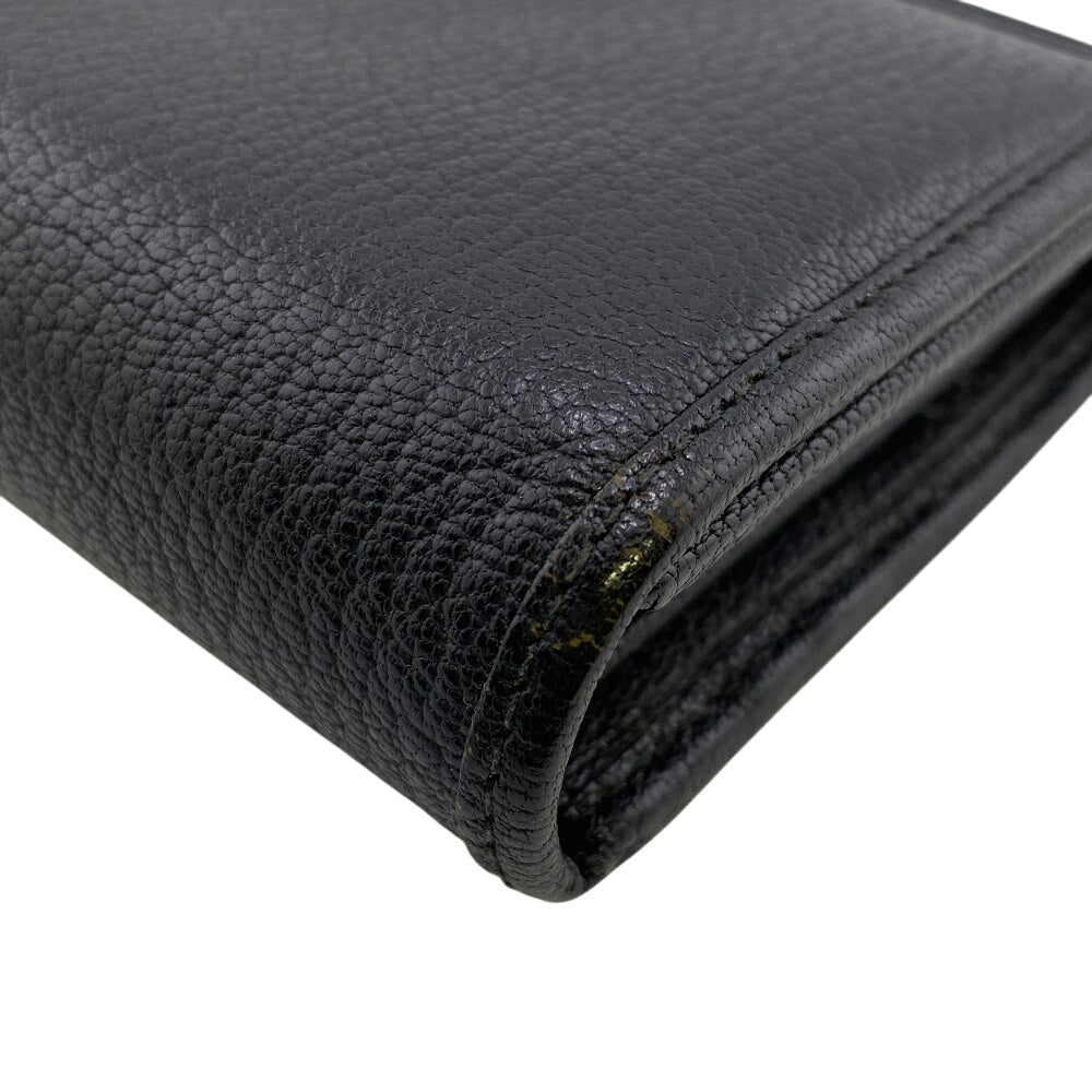 LOEWE Long Wallet Purse leather black