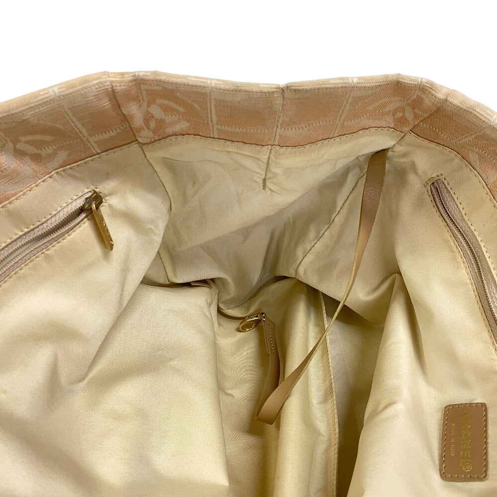 CHANEL Tote Bag canvas beige New travel line Tote MM