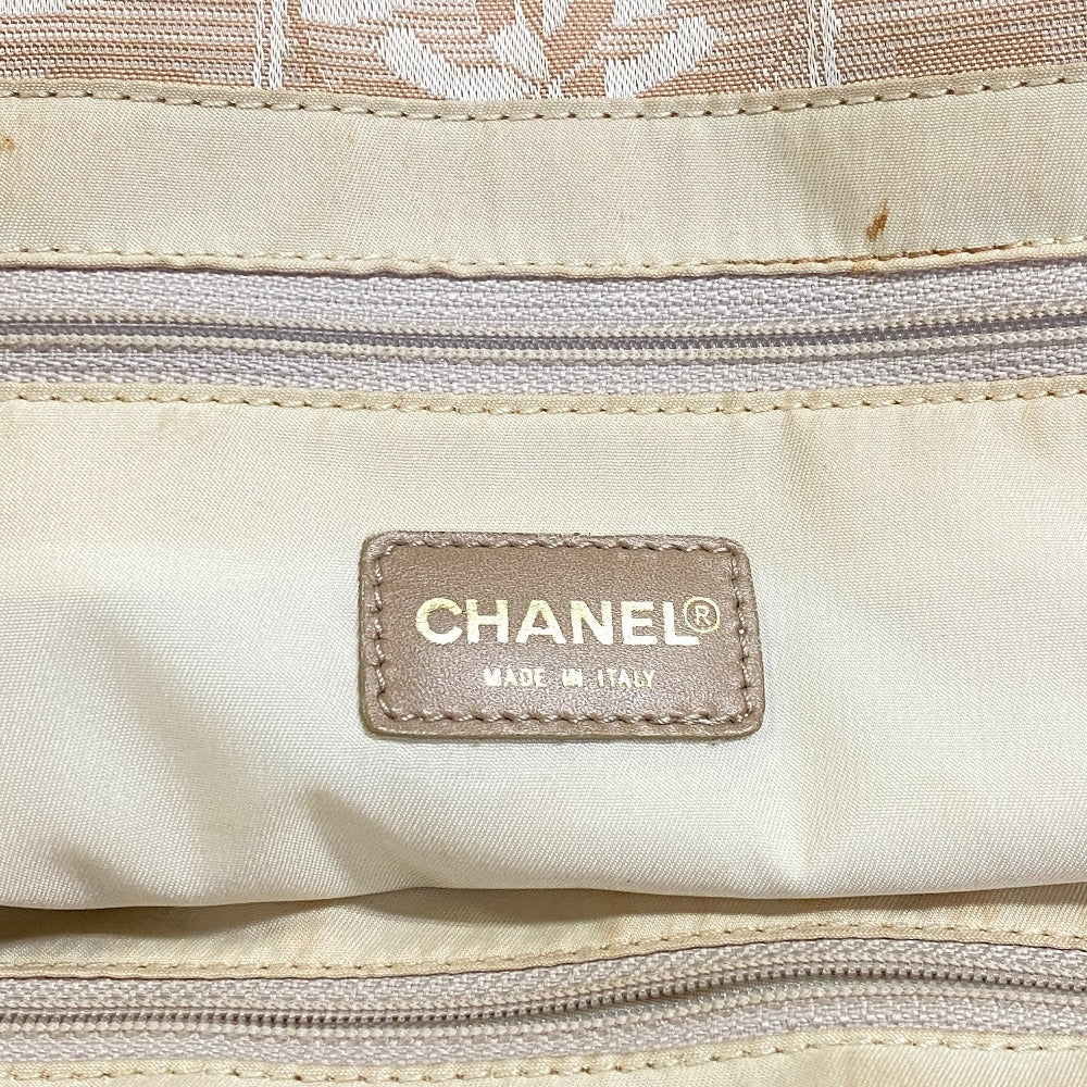 CHANEL Tote Bag canvas beige New travel line Tote MM