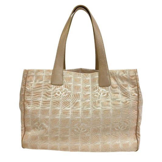 CHANEL Tote Bag canvas beige New travel line Tote MM