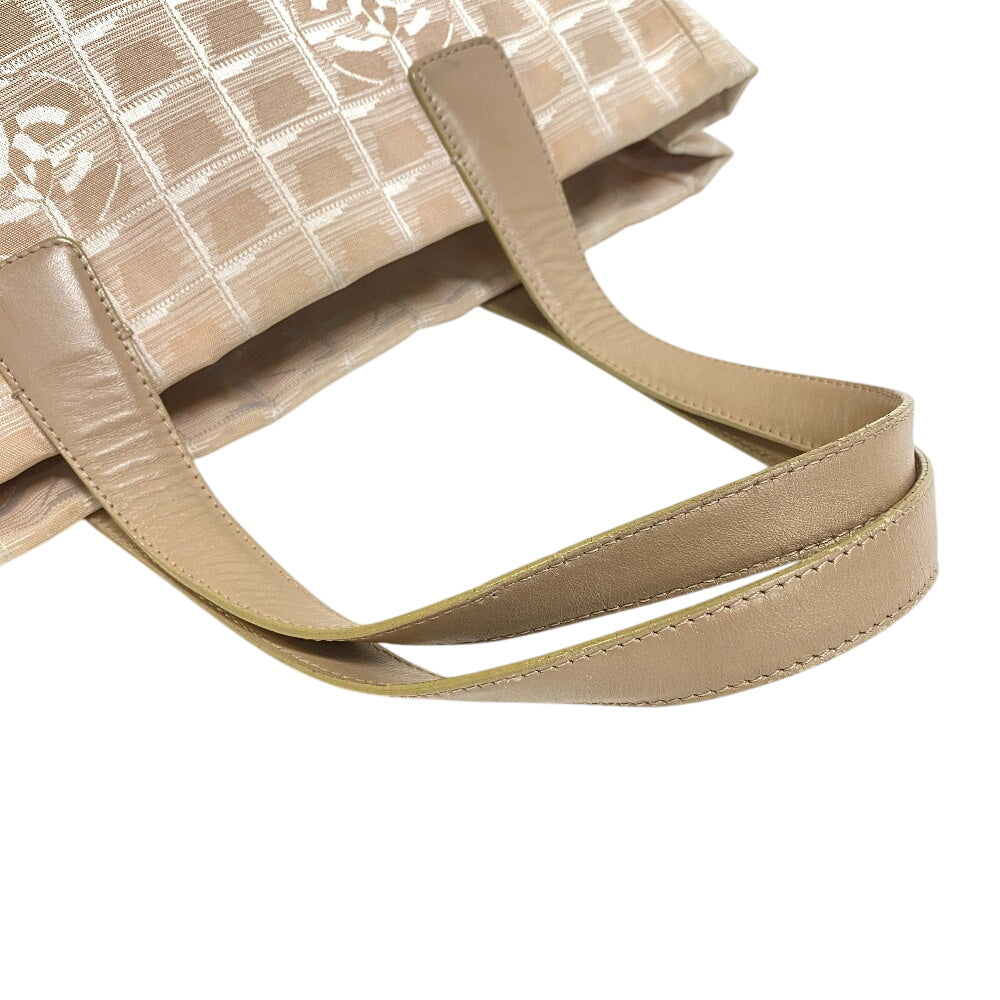 CHANEL Tote Bag canvas beige New travel line Tote MM