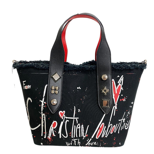 Christian Louboutin Handbag canvas black flange bus