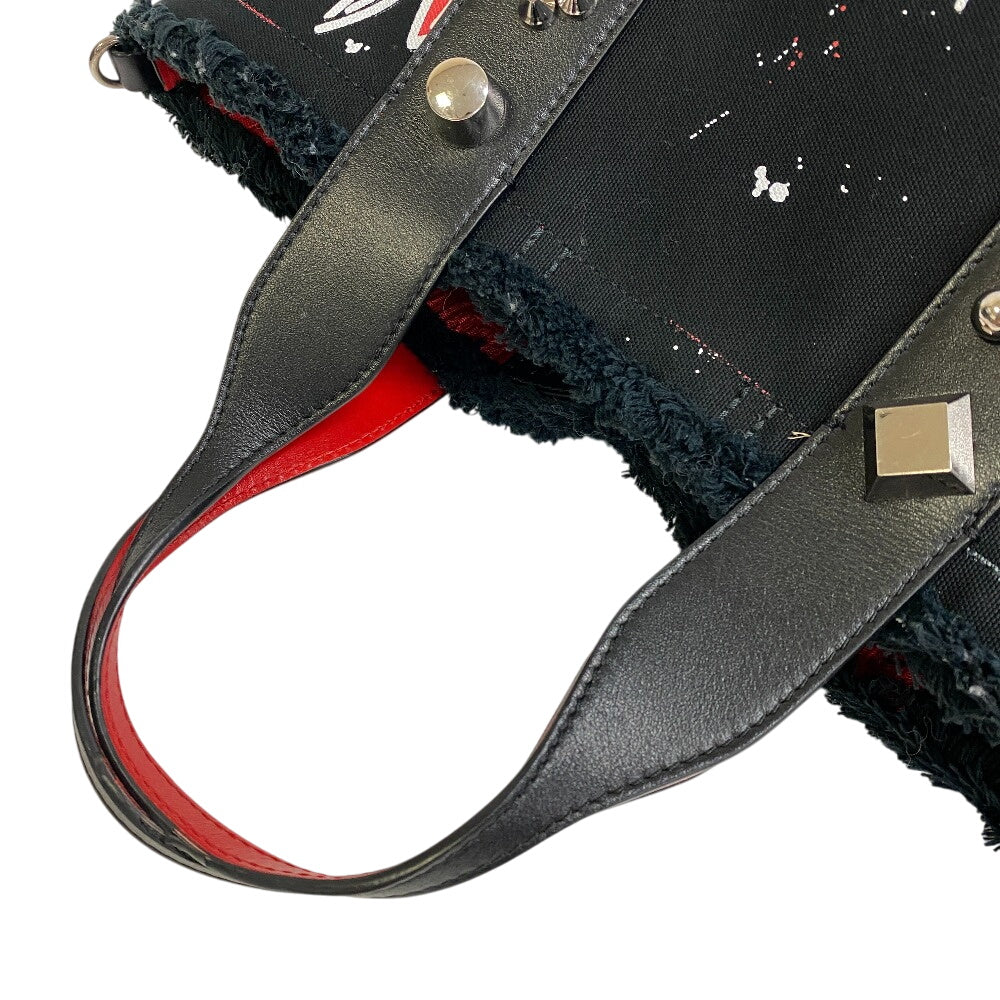 Christian Louboutin Handbag canvas black flange bus