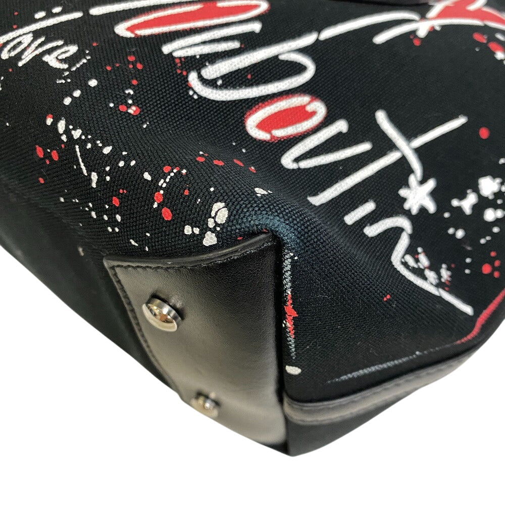 Christian Louboutin Handbag canvas black flange bus