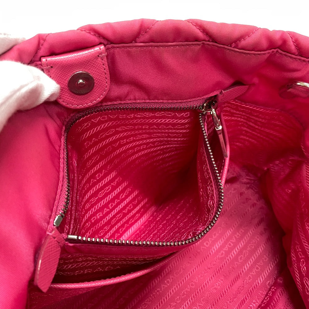 PRADA Tote Bag 1BG740 Nylon Fusha pink Tessuto Impuntu