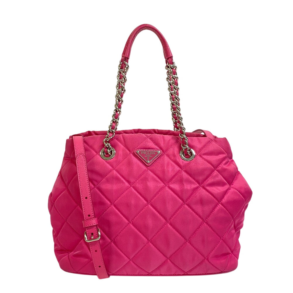PRADA Tote Bag 1BG740 Nylon Fusha pink Tessuto Impuntu