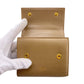 CELINE Tri-fold wallet leather beige Small trifold wallet