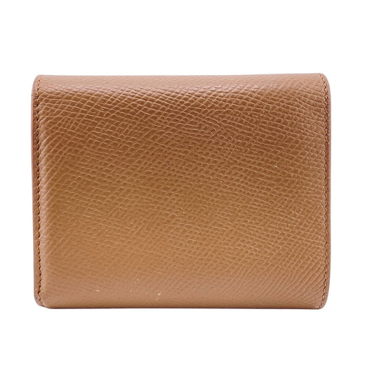 CELINE Tri-fold wallet leather beige Small trifold wallet