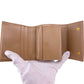 CELINE Tri-fold wallet leather beige Small trifold wallet