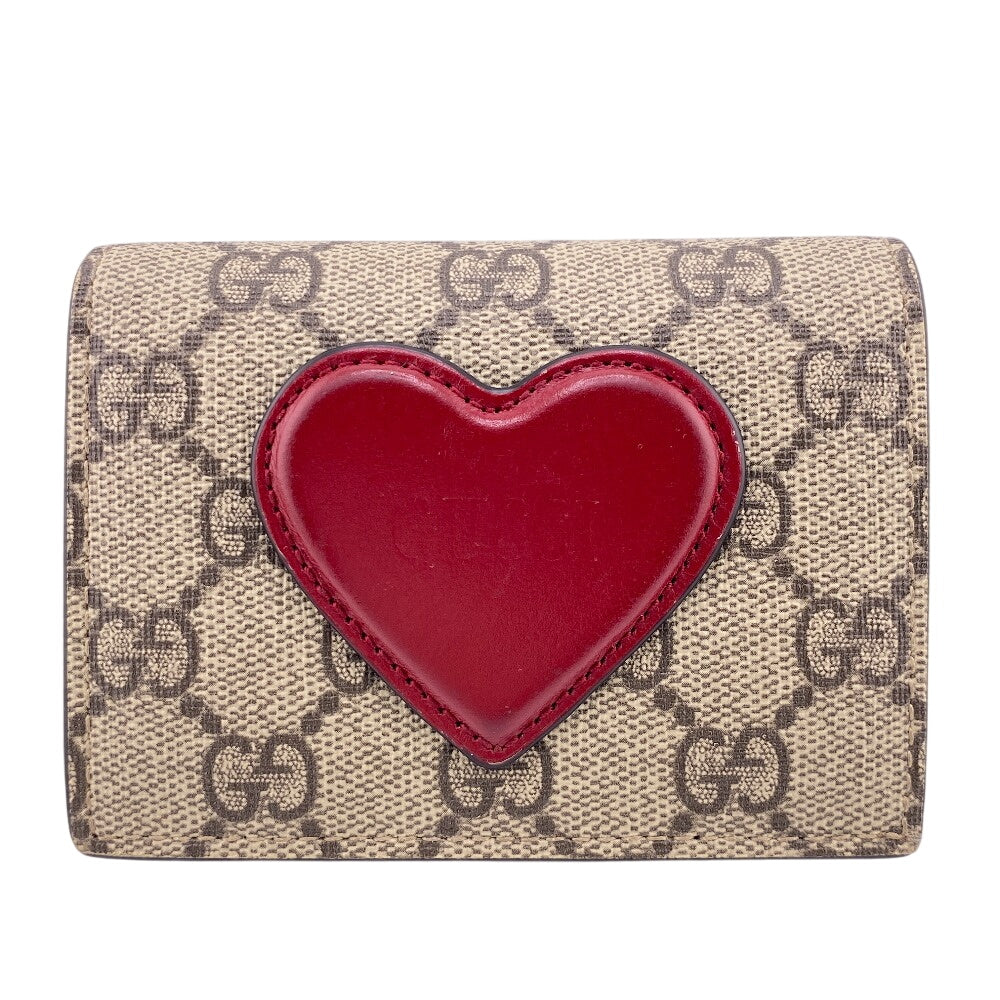 GUCCI Bifold Wallet 648848 GG Supreme Canvas, PVC Brown GG Supreme