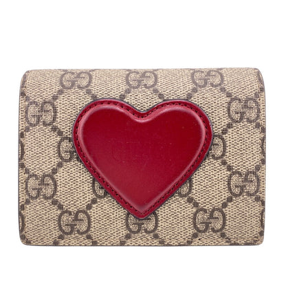 GUCCI Bifold Wallet 648848 GG Supreme Canvas, PVC Brown GG Supreme