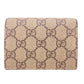 GUCCI Bifold Wallet 648848 GG Supreme Canvas, PVC Brown GG Supreme
