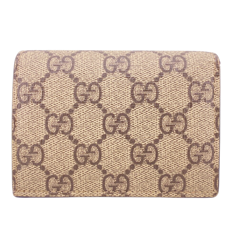 GUCCI Bifold Wallet 648848 GG Supreme Canvas, PVC Brown GG Supreme