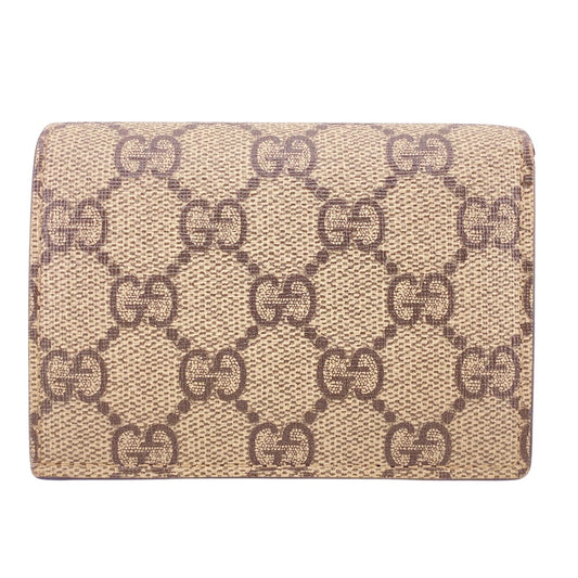 GUCCI Bifold Wallet 648848 GG Supreme Canvas, PVC Brown GG Supreme