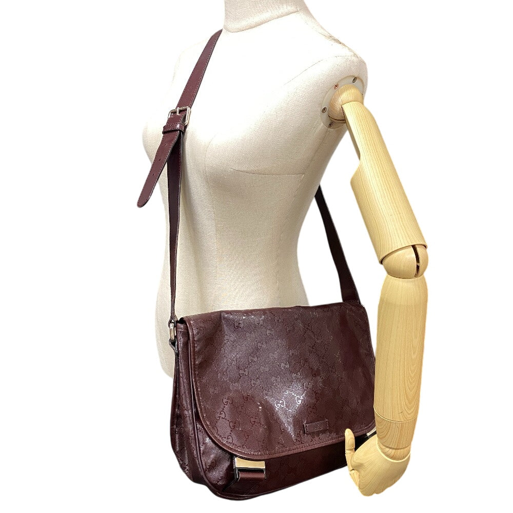 GUCCI Shoulder Bag 201732 PVC, Leather Brown GG implementation