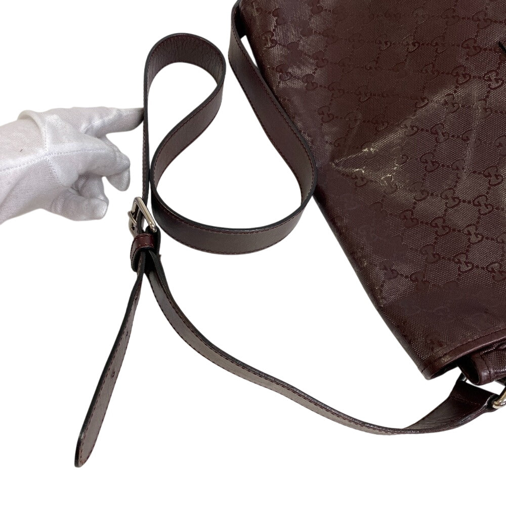 GUCCI Shoulder Bag 201732 PVC, Leather Brown GG implementation