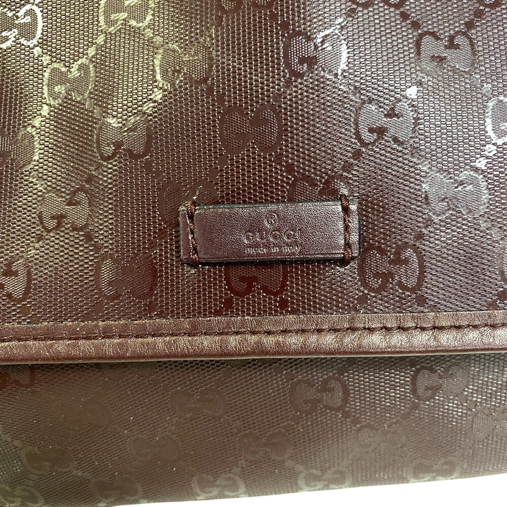 GUCCI Shoulder Bag 201732 PVC, Leather Brown GG implementation