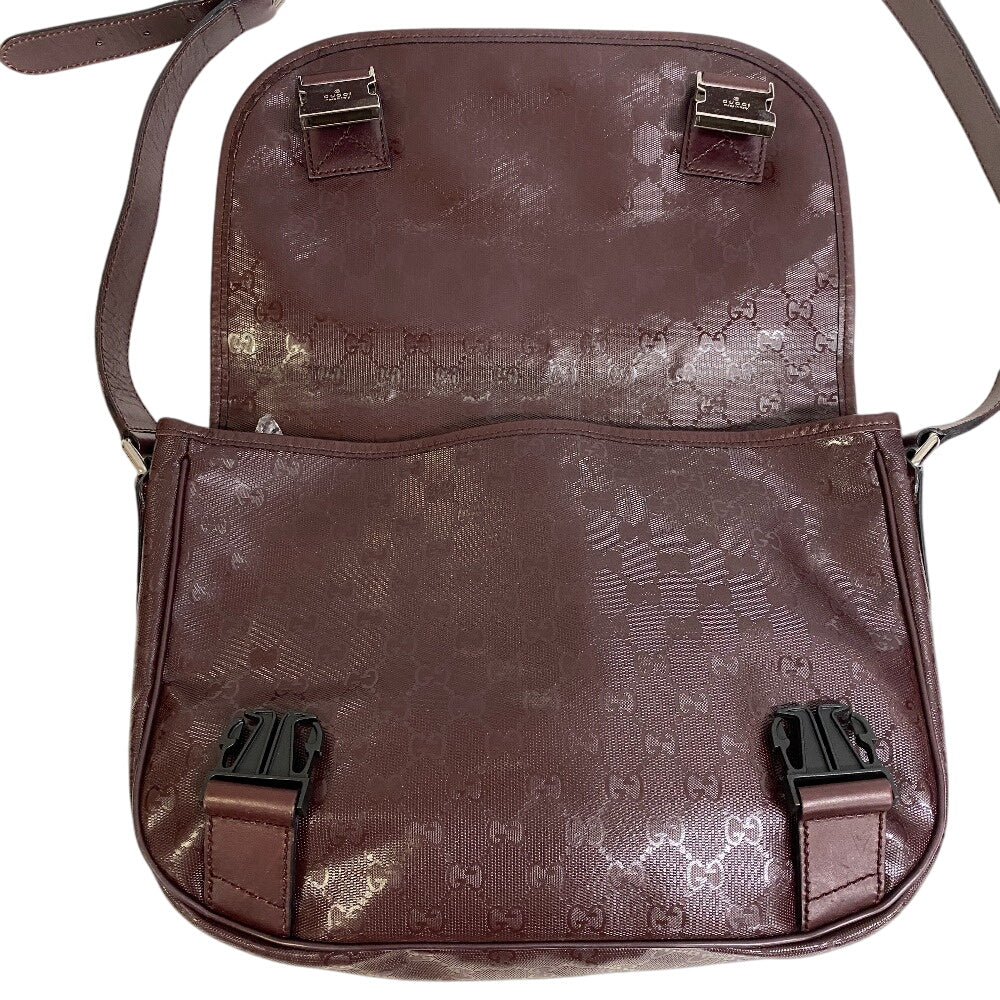 GUCCI Shoulder Bag 201732 PVC, Leather Brown GG implementation