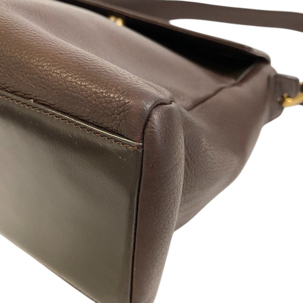 LOEWE Shoulder Bag Grain leather Brown