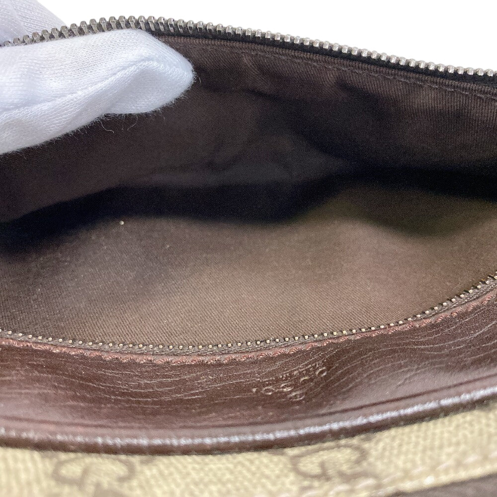 GUCCI Shoulder Bag 114531 PVC coated canvas Brown GG Supreme