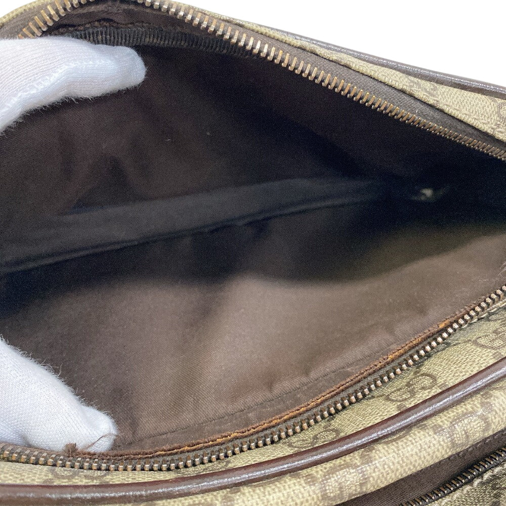 GUCCI Shoulder Bag 114531 PVC coated canvas Brown GG Supreme