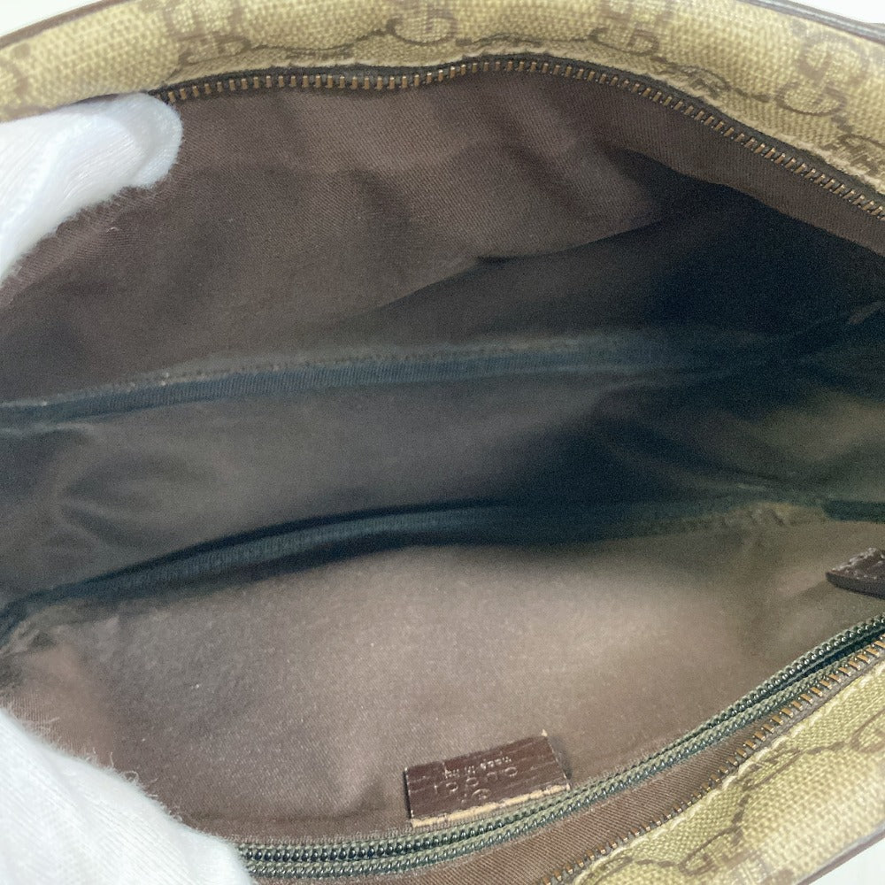GUCCI Shoulder Bag 114531 PVC coated canvas Brown GG Supreme