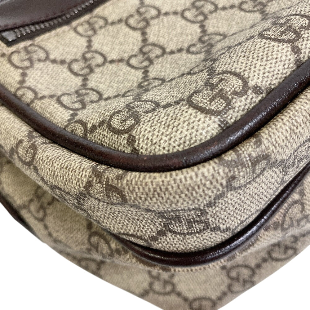GUCCI Shoulder Bag 114531 PVC coated canvas Brown GG Supreme