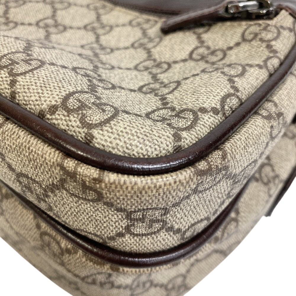 GUCCI Shoulder Bag 114531 PVC coated canvas Brown GG Supreme