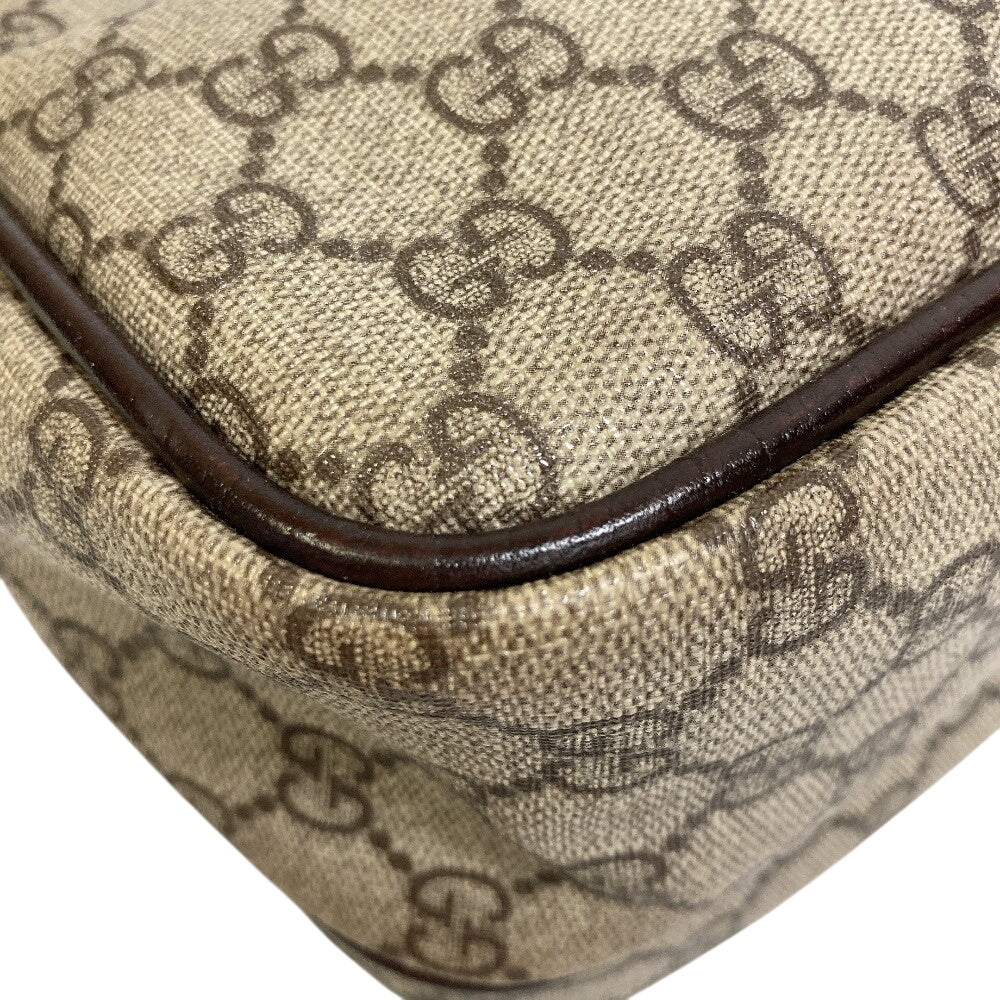 GUCCI Shoulder Bag 114531 PVC coated canvas Brown GG Supreme
