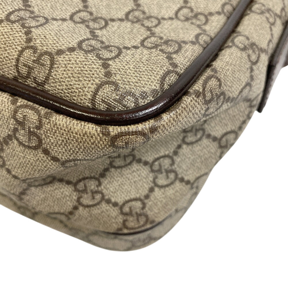 GUCCI Shoulder Bag 114531 PVC coated canvas Brown GG Supreme