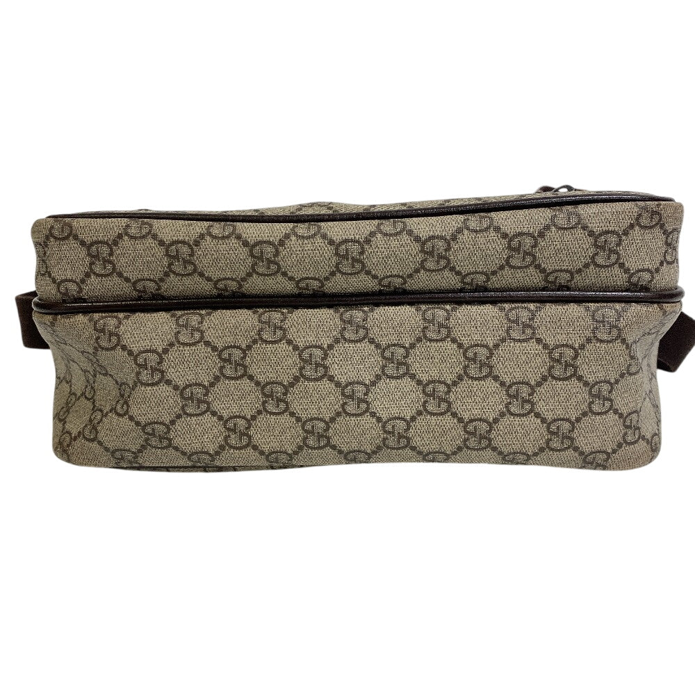 GUCCI Shoulder Bag 114531 PVC coated canvas Brown GG Supreme